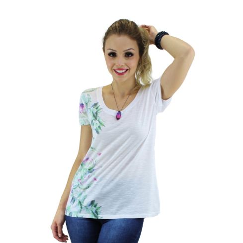 Blusa Com Estampa Floral Bluebay