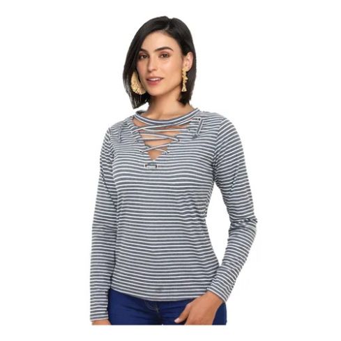 Blusa Feminina Manga Longa Listrada