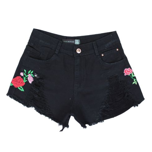 Shorts Destroyt Com Bordado Floral PRS